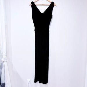 MERCER & MADISON Black‎ velvet jumpsuit